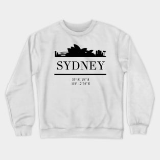 SYDNEY AUSTRALIA BLACK SILHOUETTE SKYLINE ART Crewneck Sweatshirt